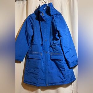 Women's Blue Parka Coat